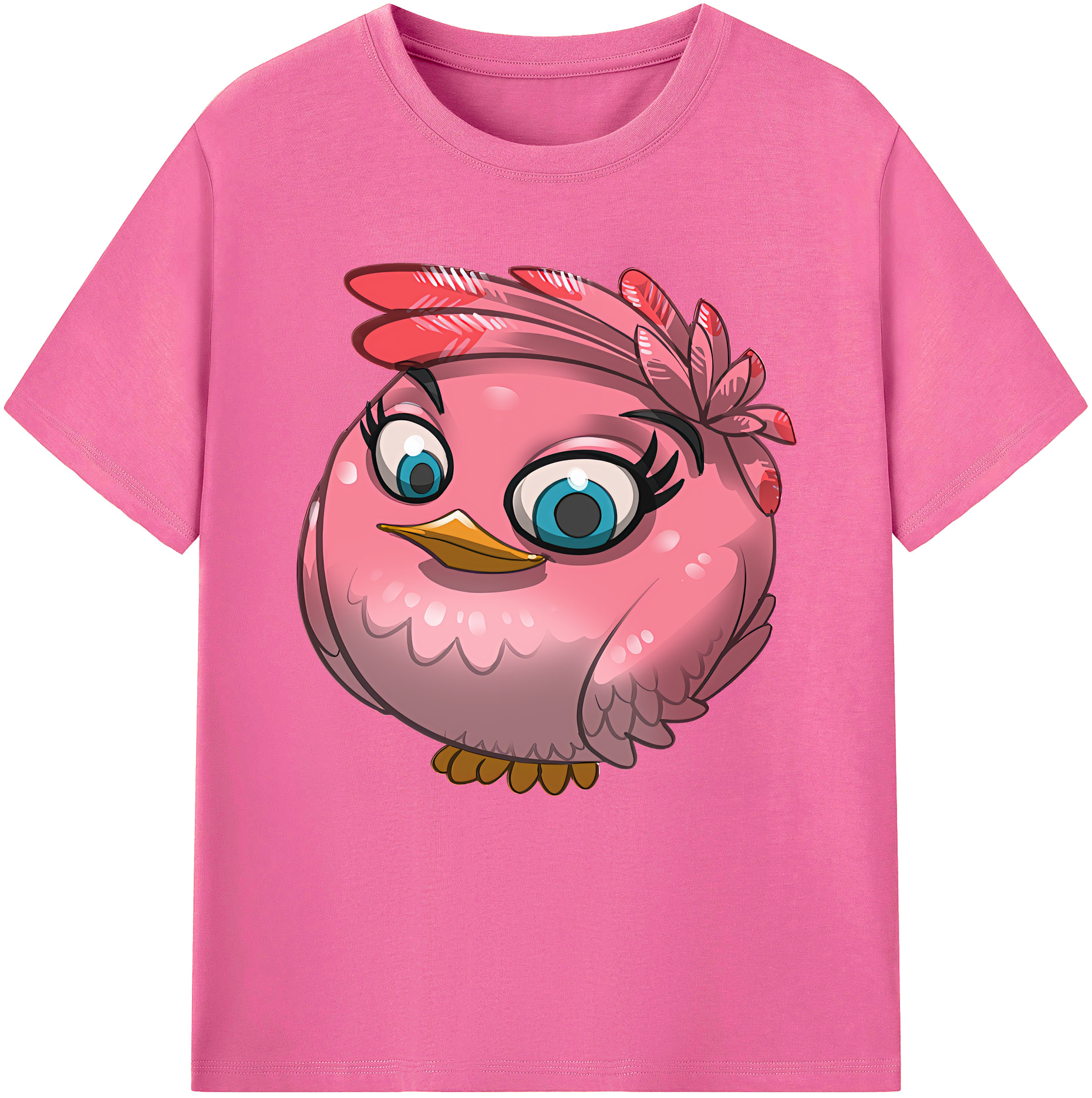 （画像用） Angry Birds アングリーバード レディースカジュアルプリントTシャツ（綿100％）